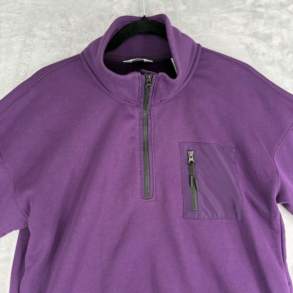 Peloton Purple Quarter Zip Sweatshirt Pullover Logo Long Sleeve Medium Women's - Picture 2 of 15